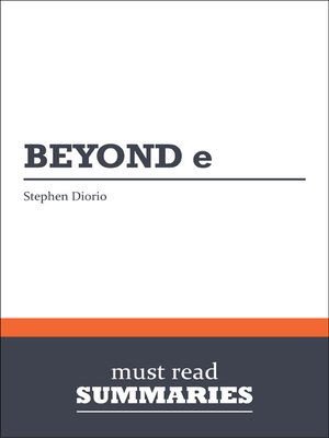cover image of Beyond e - Stephen Diorio